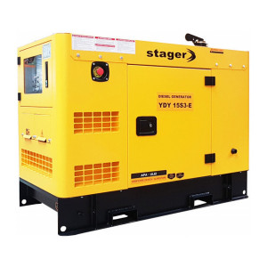 Generator insonorizat Stager YDY15S3-E, silent 1500rpm, diesel, trifazat