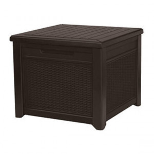 Cutie depozitare patrata tip scaun maro Keter Cube 208 L