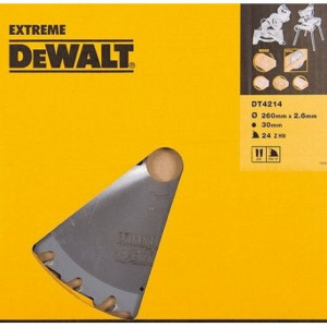 Panza 260mm 30mm grosime 1.8m grosime taietura 2.6mm 24 T ATB 15° DeWalt - DT4214