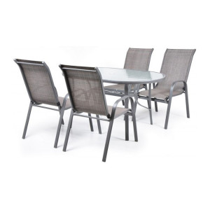 Masa cu 4 scaune schelet metalic Hecht Ekonomy Set 4
