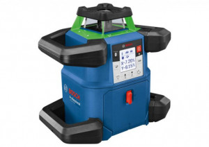 Nivela laser rotativa cu laser VERDE (650 m) Bosch GRL 650 CHVG + Receptor si telecomanda + BT 170 Trepied + GR 500 Rigla
