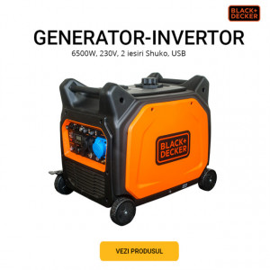 Generator-Invertor Black+Decker BXGNI6500E, 6000 W