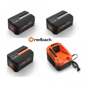 Set Redback powerpack plus 2 acumulatori Li-Ion 1xEP20 40V/2Ah + 1xEP40 40V/4Ah + incarcator rapid EC50 40V/5A