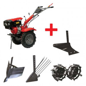 Motocultor ROTAKT RO13RE + plug arat + plug bilonat + plug scos cartofi + roti metalice 5.00-12
