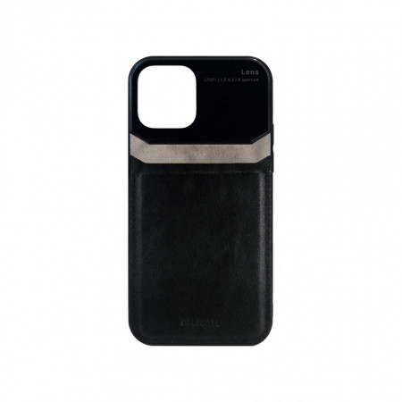 Carcasa iPhone 12 / 12 Pro Negru - Piele PU