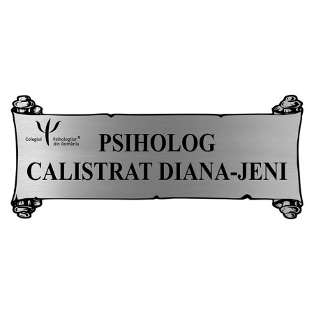Placheta Argintie Cabinet Psihologic