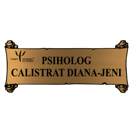 Placheta Aurie Cabinet Psihologic