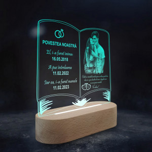 Veioza Carte Verde LED Personalizata