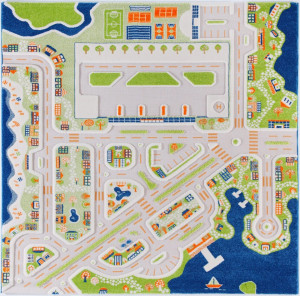 Covor pentru Copii 3D Orasul la Mare 200x200cm