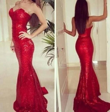 Crvena sirena haljina 36vel