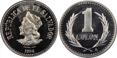 El Salvador 1984 - 1 colon, necirculata
