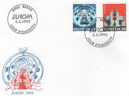 Elvetia 1993 - Europa, serie pe FDC