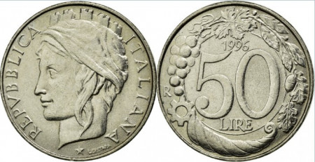 Italia 1996 - 50 lire, circulata