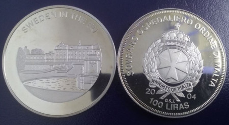 Malta 2004 - 100 lire, proof - Suedia in UE