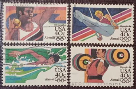 Statele Unite 1983 - J.O. Los Angeles, serie stampilata - posta aeriana 40c