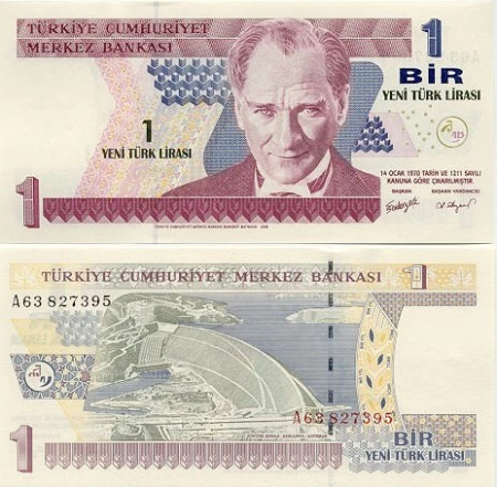 Turcia 2005 - 1 lira, necirculata