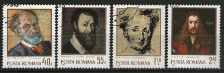 Romania 1971 - Aniversări I - Pictori, serie stampilata