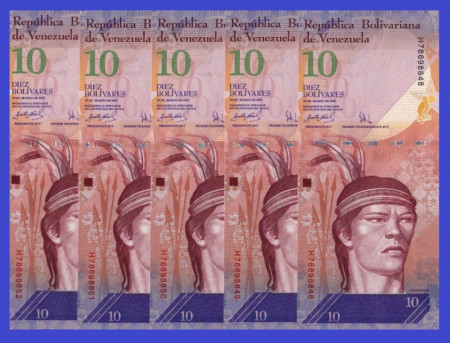 Venezuela 2009 - 10 bolivares, necirculata - 5 bucati