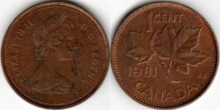 Canada 1981 - 1 cent, circulata