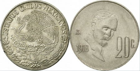 Mexic 1978 - 20 centavos, circulata