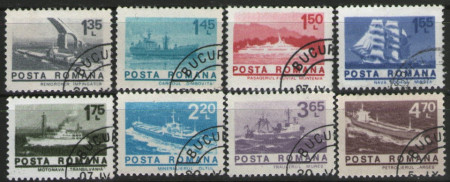 Romania 1974 - nave maritime, serie stampilata