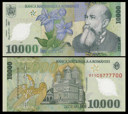 Romania 2000 - 10.000 lei, necirculata