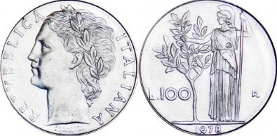 Italia 1978 - 100 lire, circulata