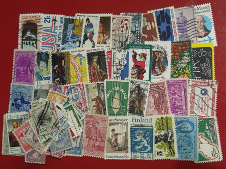 Plic filatelic - 100 de timbre SUA