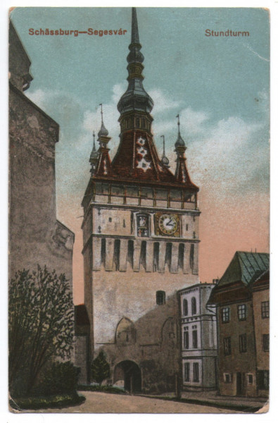1918 - Sighisoara, Turnul cu ceas (jud. Mures)