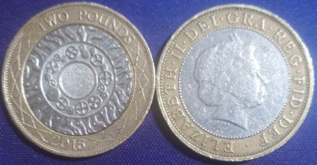 Anglia 2015 - 2 pounds, circulata