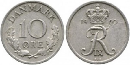 Danemarca 1960 - 10 ore, circulata