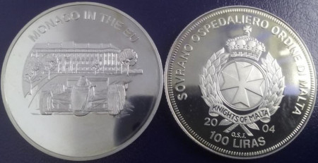 Malta 2004 - 100 lire, proof - Monaco in UE
