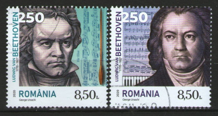 Romania 2020 - Ludwig van Beethoven (1770-1827), serie stampilata