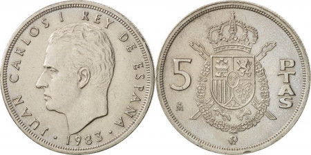 Spania 1983 - 5 pesetas, circulata