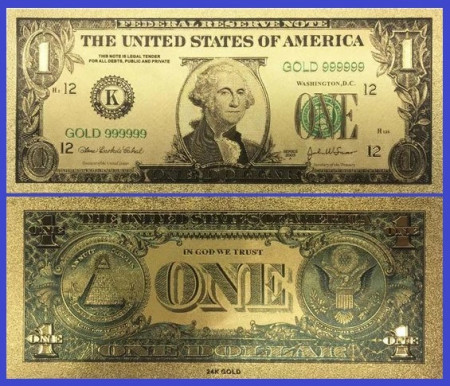 SUA 2003 - 1 dollar, bancnota aurita