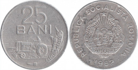 Romania 1982 - 25 bani, circulata