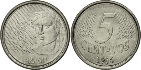 Brazilia 1996 - 5 centavos, circulata