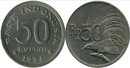Indonezia 1971 - 50 rupiah, circulata