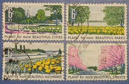 Statele Unite 1969 - Beautification of america, serie stampilata