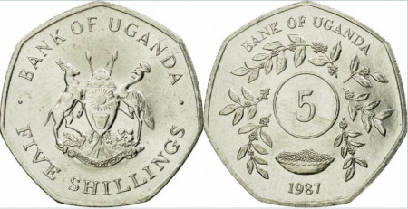 Uganda 1987 - 5 shillings, circulata