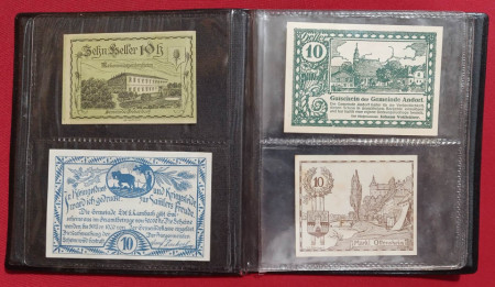 Album de buzunar pentru notgeld, rosu