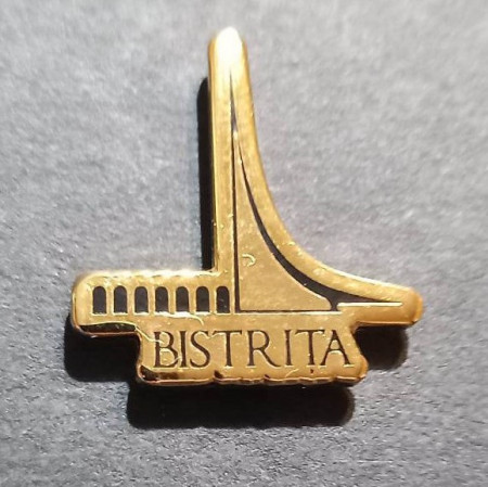 Insigna pin - municipiul Bistrita, 2x2 cm