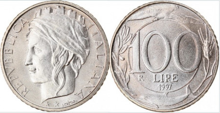 Italia 1997 - 100 lire, circulata