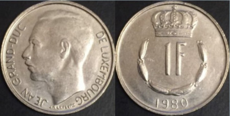 Luxemburg 1980 - 1 franc, circulata