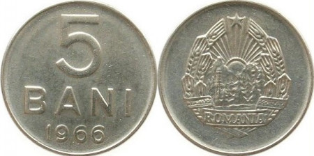 Romania 1966 - 5 bani, circulata