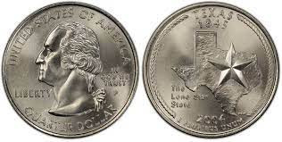 SUA 2004P - 25 cents, circulata - Texas