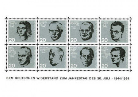 Germania 1964 - 20 de ani de la tentativa de asasinare a lui Hitler, bloc neuzat