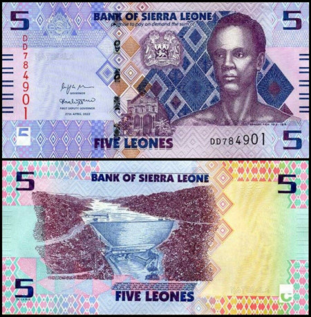 Sierra Leone 2022 - 5 leones, necirculata