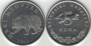 Croatia 2011 - 5 kuna, circulata
