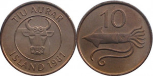 Islanda 1981 - 10 aurar, circulata